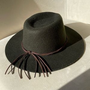 Green Wide Brim Lucky Brand Hat